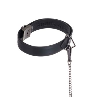 LOCKINK - Halsband met Riem Set - zwart