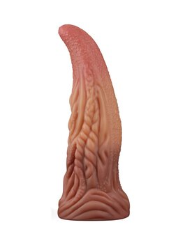 LOVETOY - DILDO MET TONG 25.4 CM - NUDE/BRUIN