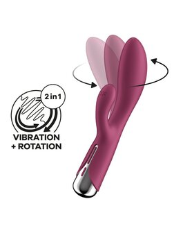 Satisfyer - Spinning Rabbit 1 - Konijnvibrator - Rood