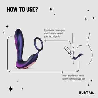 Hueman - Black Hole Anaal Vibrator Met Cockring