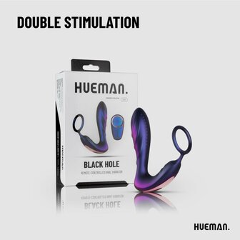 Hueman - Black Hole Anaal Vibrator Met Cockring