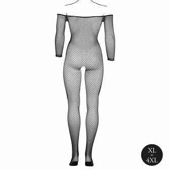 Bodystocking Off Shoulder - Fishnet QUEEN SIZE