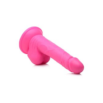 Dildo met ballen 16.5 cm Roze