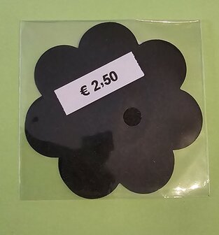 Tepelsticker zwarte bloem