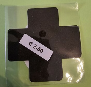 Tepelsticker Zwart Kruis