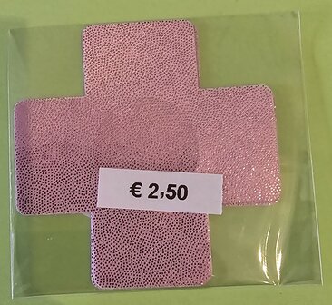 Tepelsticker Licht Roze Kruis