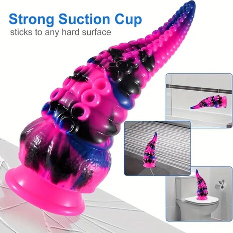 Octopus Dildo Roze/Zwart