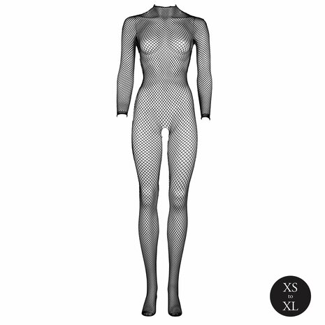 Bodystocking Fishnet Turtle Neck One Size