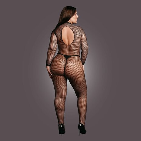 Bodystocking Fishnet Turtle Neck Queen Size