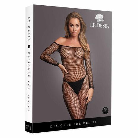 Bodystocking Off Shoulder - Fishnet ONE SIZE