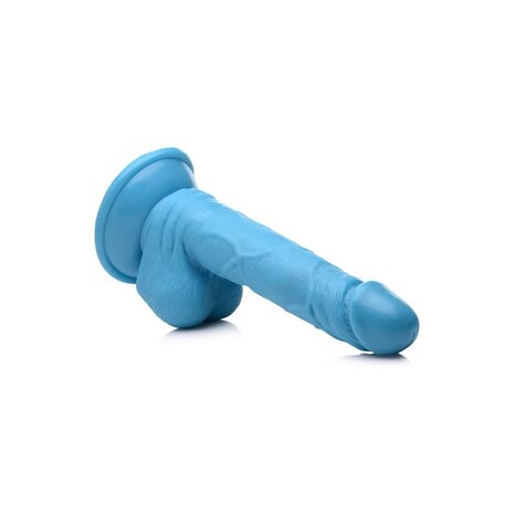 Dildo met ballen 16.5 cm Blauw